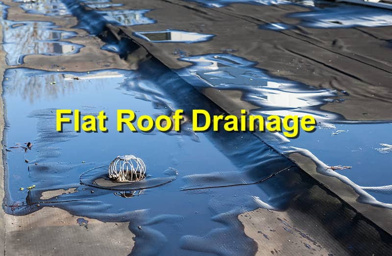Flat roof drainage